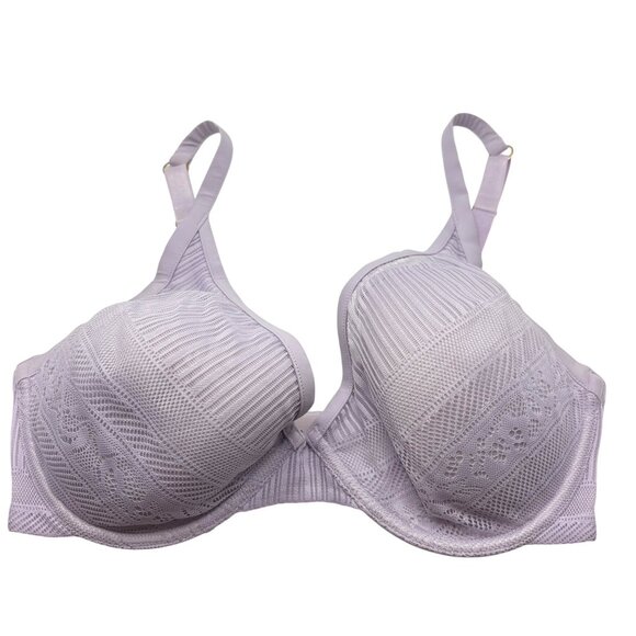 Thirdlove Everyday Lace Plunge Bra 34E Light Purple Nylon Spandex - Picture 1 of 4